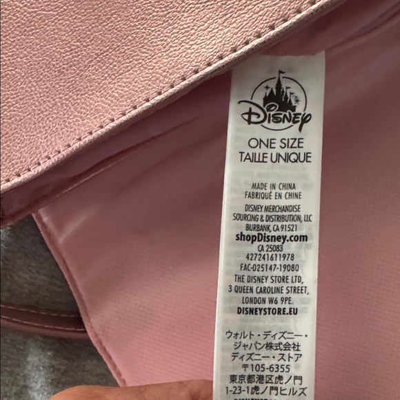 DISNEY ANIMATORS COLLECTION Pink Metallic Crossbody Bag with Floral Design - Picture 9 of 10